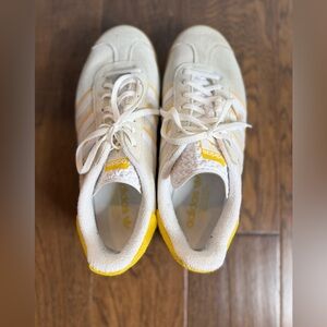 Adidas Gazelle Cream and Yellow Classic Sneakers